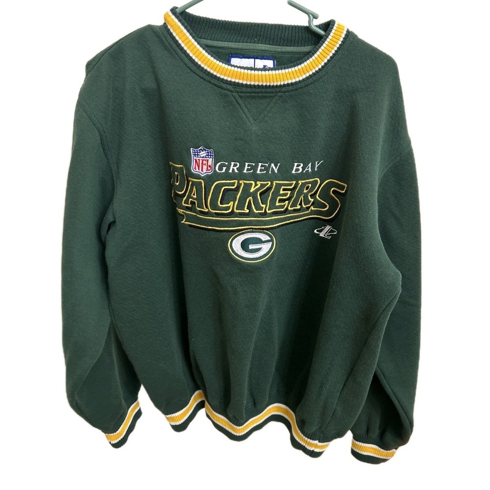 Vtg 80s NFL Green Bay Packers Pullover Sweater L Pro Line Excellent Condition